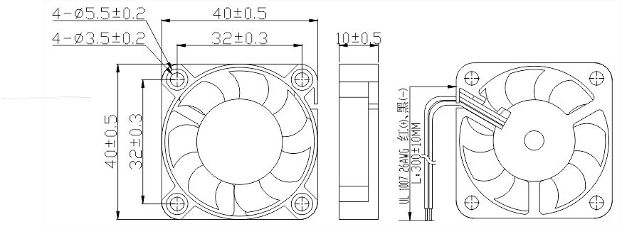 12v榴莲污视频下载4010安装尺寸图